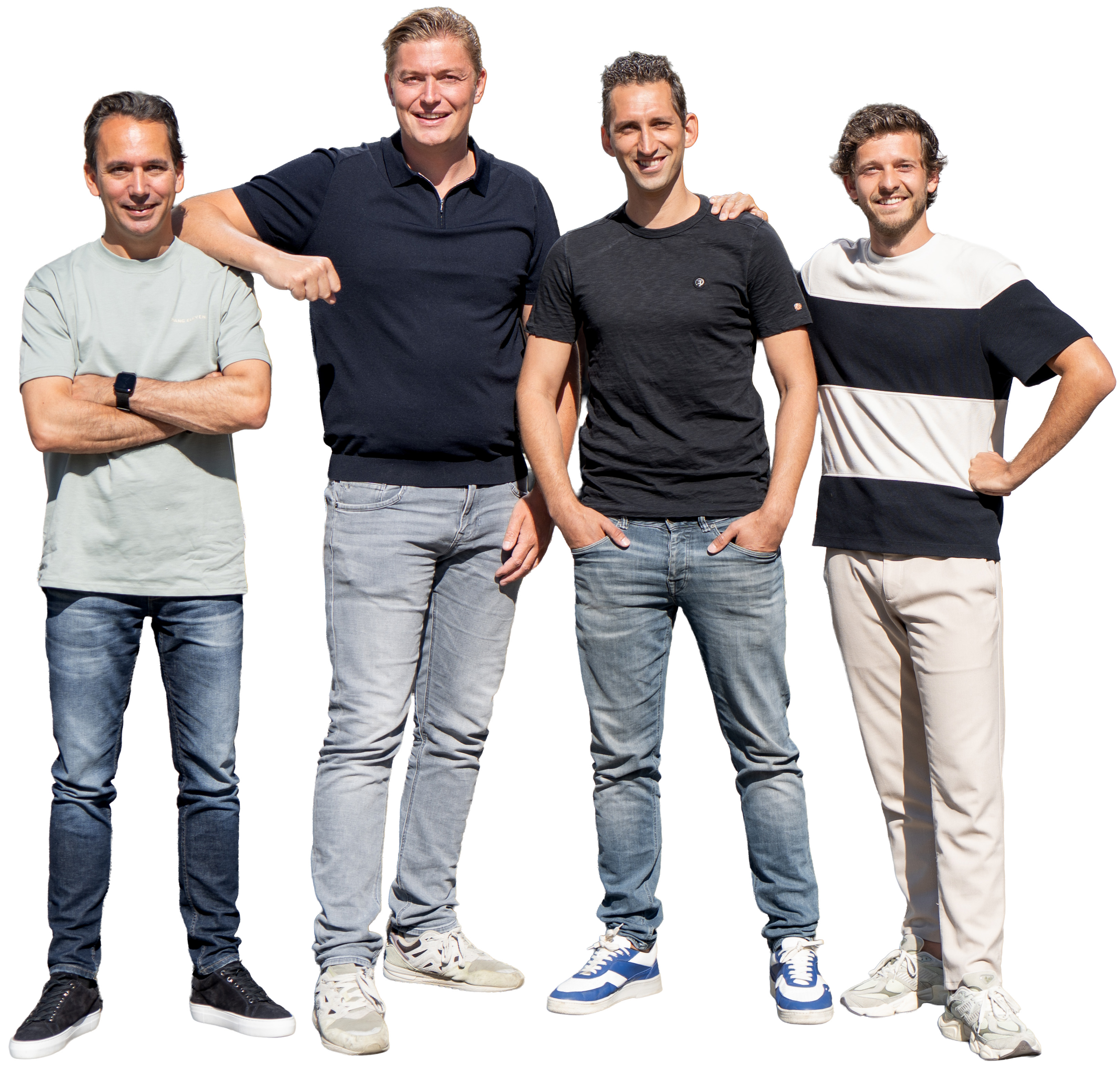 Hypotheekadviseurs TopZeker Hypotheken Ricardo Wolfsen, Sven Bloedjes, Richard Glansbeek, Joey de Ruiter